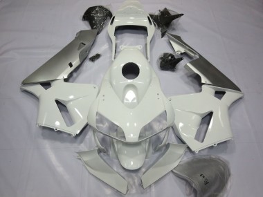 Silver and White 03-04 CBR600RR Fairings