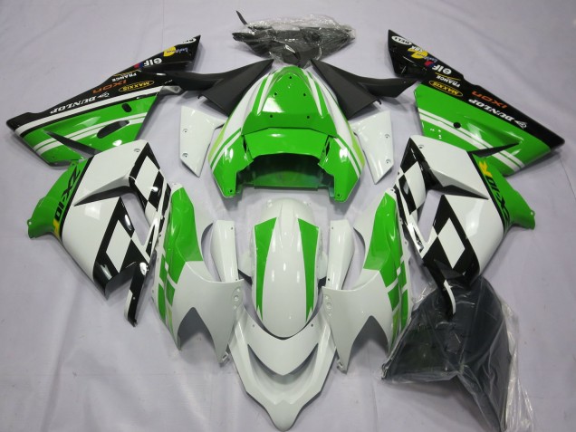 Special White Green 04-05 ZX10R Fairings