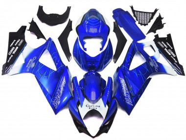 Vibrant Blue with White Corona 07-08 GSXR 1000 Fairings