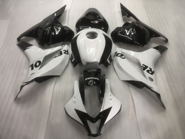 White / Black Repsol Plain 09-12 CBR600RR Fairings