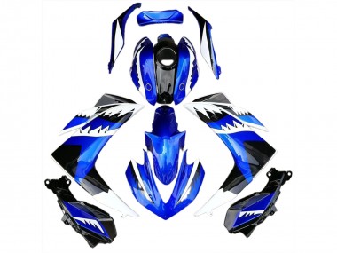 White Blue and Black Shark 15-18 R3 Fairings