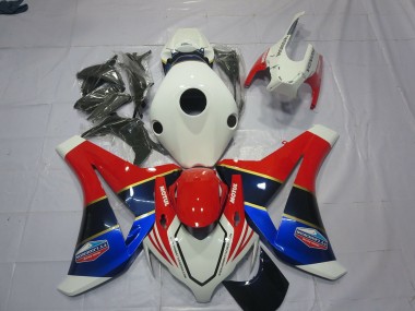 White Blue and Red 08-11 CBR1000RR Fairings