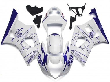 White Corona Custom Style 03-04 GSXR 1000 Fairings