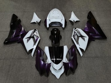 White Purple and Black 04-05 ZX10R Fairings