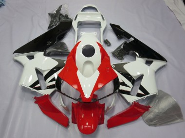 White Red and Black 03-04 CBR600RR Fairings