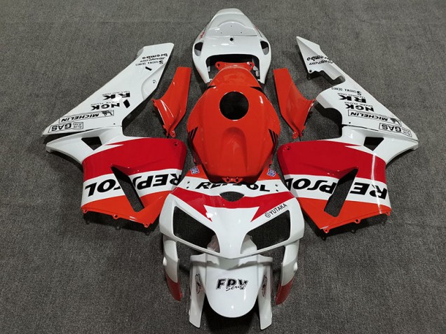 White Red and Orange Repsol 05-06 CBR600RR Fairings