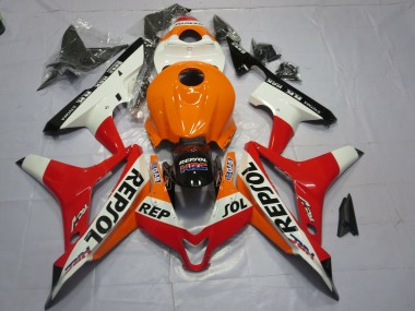 White Repsol 07-08 CBR600RR Fairings