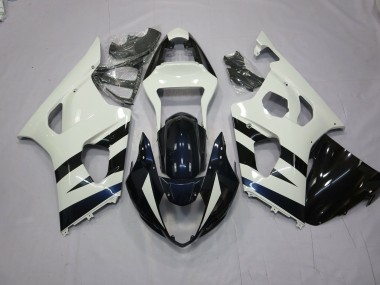 White and Black 03-04 GSXR 1000 Fairings