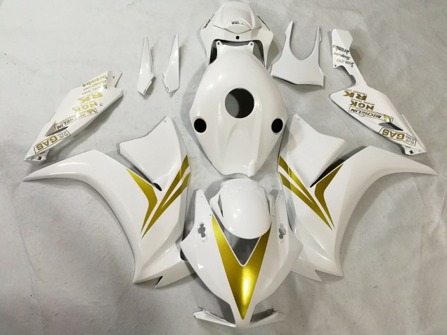 White and Gold 12-16 CBR1000RR Fairings