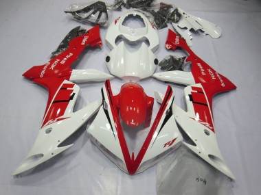 White and Red Design 04-06 R1 Fairings