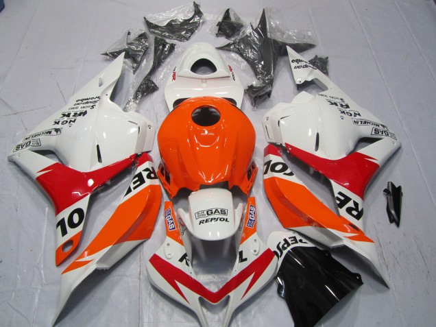 White and Red Repsol 09-12 CBR600RR Fairings