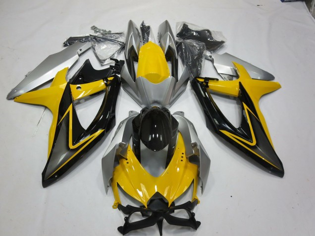 Yellow Black 08-10 GSXR 600-750 Fairings