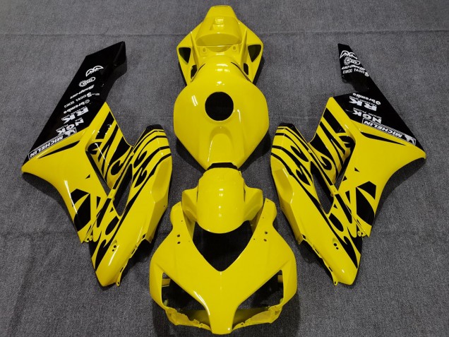 Yellow Black Flame 04-05 CBR1000RR Fairings