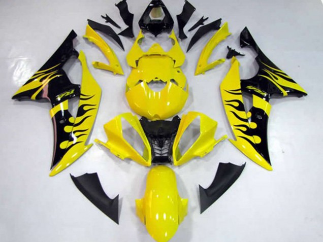 Yellow Flame 08-16 R6 Fairings