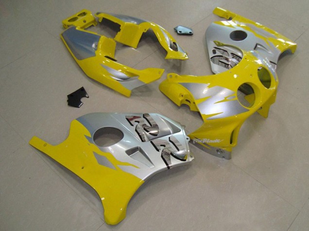 Yellow Silver 90-98 CBR250RR Fairings