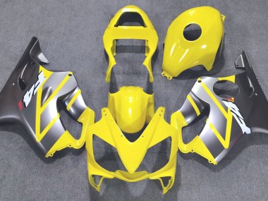 Yellow and Matte Silver 01-03 CBR600 F4i Fairings